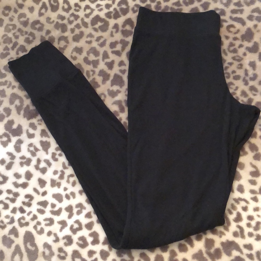2014 Victoria’s Secret Low Rise Ribbed Jogger Legging Black Size Small